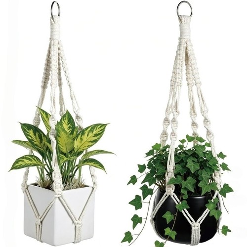 Macrame plant hanger - macrame,