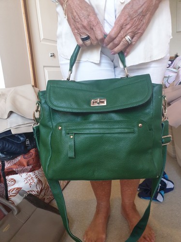 Leather briefcase style bag - briefcase,