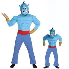 Kids Aladin and the magic lamp Cosplay Magic Lamp Genie Muscle Costume Mask🌟