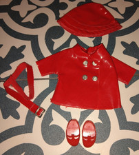 Vintage Amanda Jane Doll Outfit Red Coat Hat Shoes