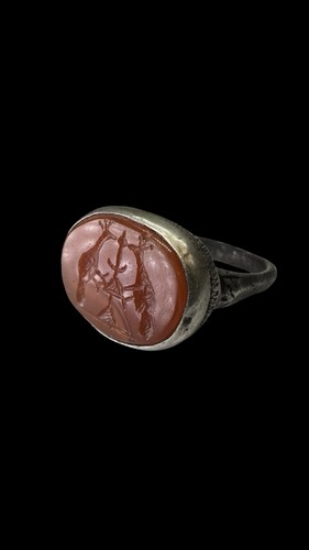 Medieval silver seal - silver, ring