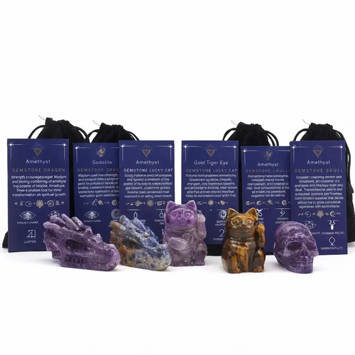 Gemstone crystal skull lucky - crystal,