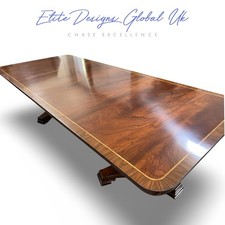 Elite 10.4ft Designer Flame mahogany, Rosewood dining tables pro French Polished