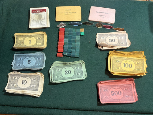 Vintage 40s monopoly parts - vintage,