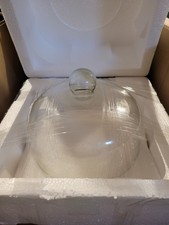 Glass Cake Dome Plate Food Serving Dessert Display Plate Brand New