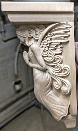 Angel corbel wooden - angel,