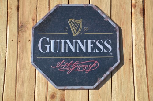 Guinness octagonal metal - guinness,