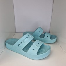 Crocs Baya Platform Sandala Slider UK 5 Aqua Blue Comfort Iconic Slip On