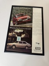 Framed Original 1985 Saab 900