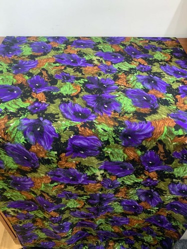 Vintage 1980s fabric purple - vintage,