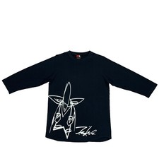 Vintage Futura Laboratories Unkle Pointman Black 3/4 Sleeve T Shirt Size Medium