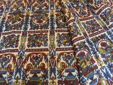 Vintage Liberty Furnishing Fabric Birds 3 Yard Length 48" Width Cream Background