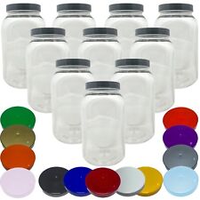 Square Plastic Storage Jars Sweet Tub Kitchen Garage Candy Balloon 10Pack 995ml