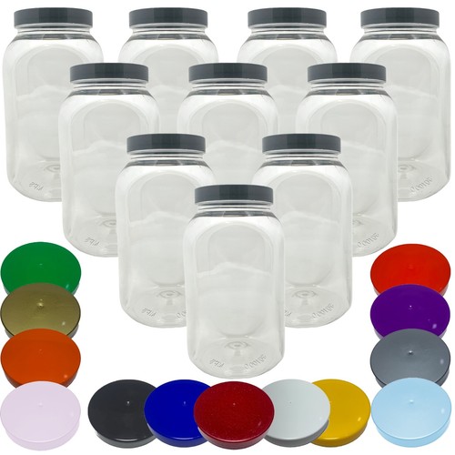 Square plastic storage jars - square,