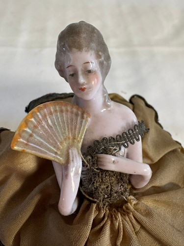 Vintage porcelain half doll - vintage,