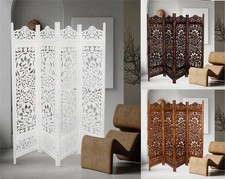 4 Panel Carved Room Divider