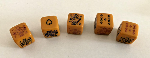 Vintage poker dice - x,