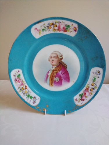 Sevres style porcelain plate - porcelain,