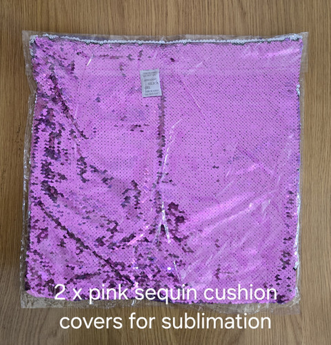 Pink white sequin square - 2x,