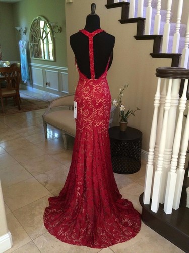 830 nwt ruby - trumpet, lace