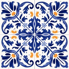 40x Spanish Tiles Peel and