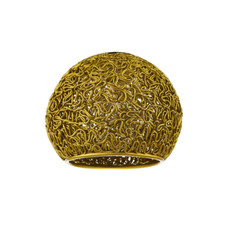 Retro Industrial Style Round Twisted Wire Mesh Metal Lamp Shade in Shiny Gold...