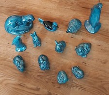 Vintage Poole Pottery Blue Animals Selection