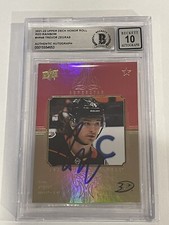 Trevor Zegras Signed UD Honor Roll Rainbow Card IP RC Slabbed Beckett BAS COA a