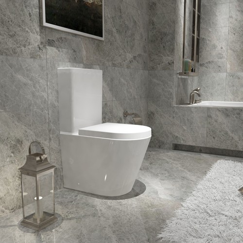 Bathroom rimless close coupled - rimless,