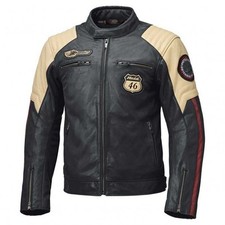 Held Men's Motorcycle Jacket - Baker 2 LEATHER - Blue/Beige/Burgundy