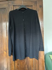 ELENA MIRO' cardigan size S Over Colore Nero In Pura Lana