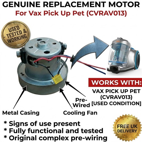 Replacement motor for - for, vax