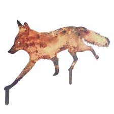  Decorative Garden Stakes Lawn Decorations Outdoor Fox Metal Sign
