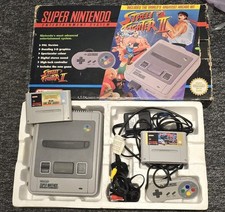 Street Fighter 2 Super Nintendo Boxed Console + Mario Game | SNES Full Set Up