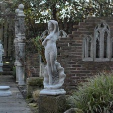 Large Classic Garden Statue Of Lady Standing In shell Greek Goddess 74KGS