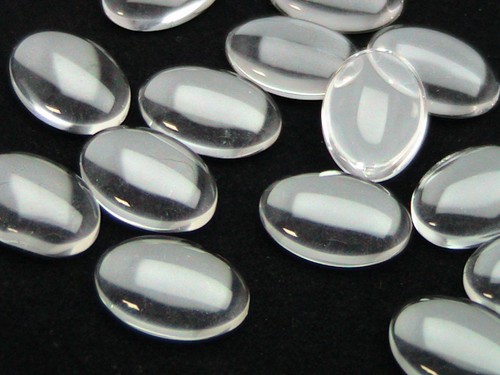 Transparent glass oval - glass,