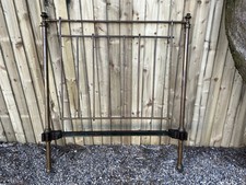 Antique Single Bed Head Brass Ornate Spindle Headboard Railing