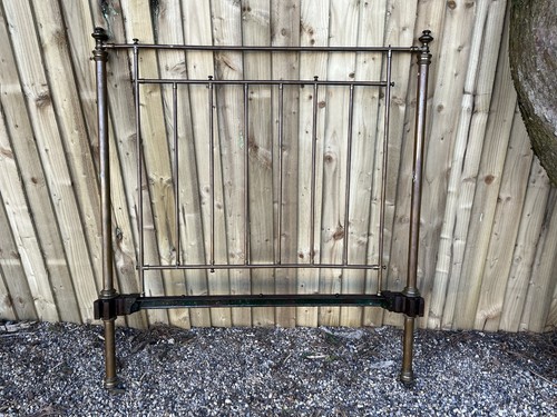 Antique brass single bed head - bed,