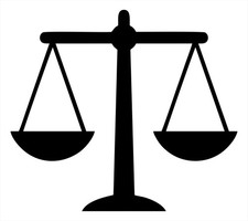 SCALES OF JUSTICE VINYL DECAL