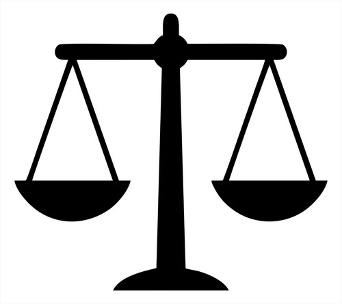 Scales justice vinyl decal - scales,