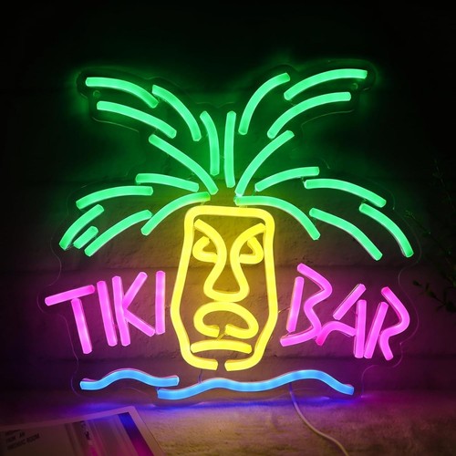 Tiki bar neon home - bar, sign