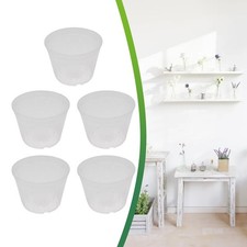 5pcs Plastic Clear Orchid Pots Orchid Pots 5 Inches Clear For Home Garden