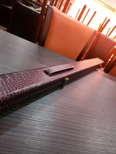 Mahogany red leather - leather, alligator