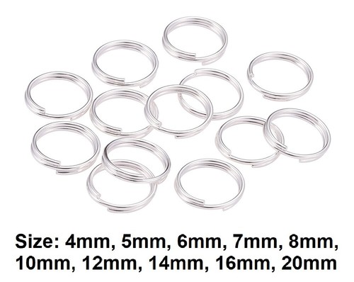 Silver keyring split rings - rings, key