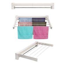 Wall Mounted 70cm Airer Towel Drying Rack Extendable Fold Clothes Dryer UK