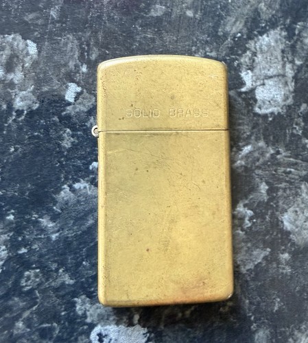 Vintage solid brass zippo - brass,