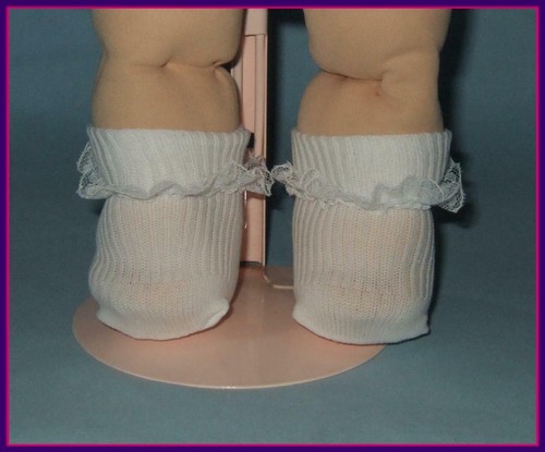 Lace trim doll ankle socks - trim,