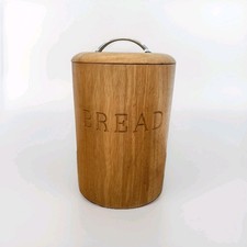 Round wooden bread bin - round, kitchen