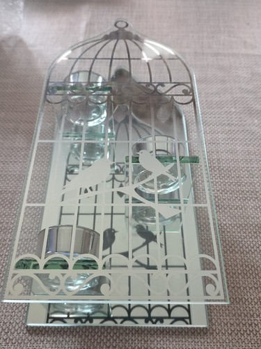 Mirrored birdcage tealight - birdcage,