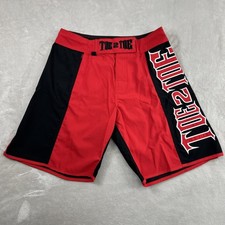 Toe 2 Toe Shorts MMA Fight Sz 28 Red Black Training Kickboxing Grappling Gear